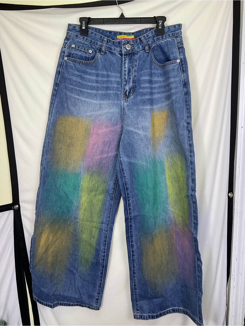 CLP MultiColor Brushed Wide-Leg Jeans